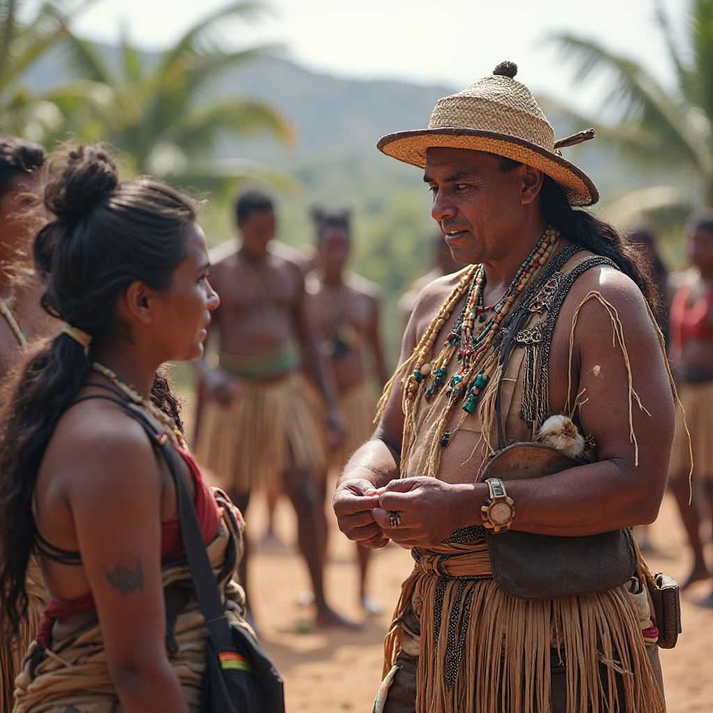 Guide pointing out features on new cultural heritage tour
