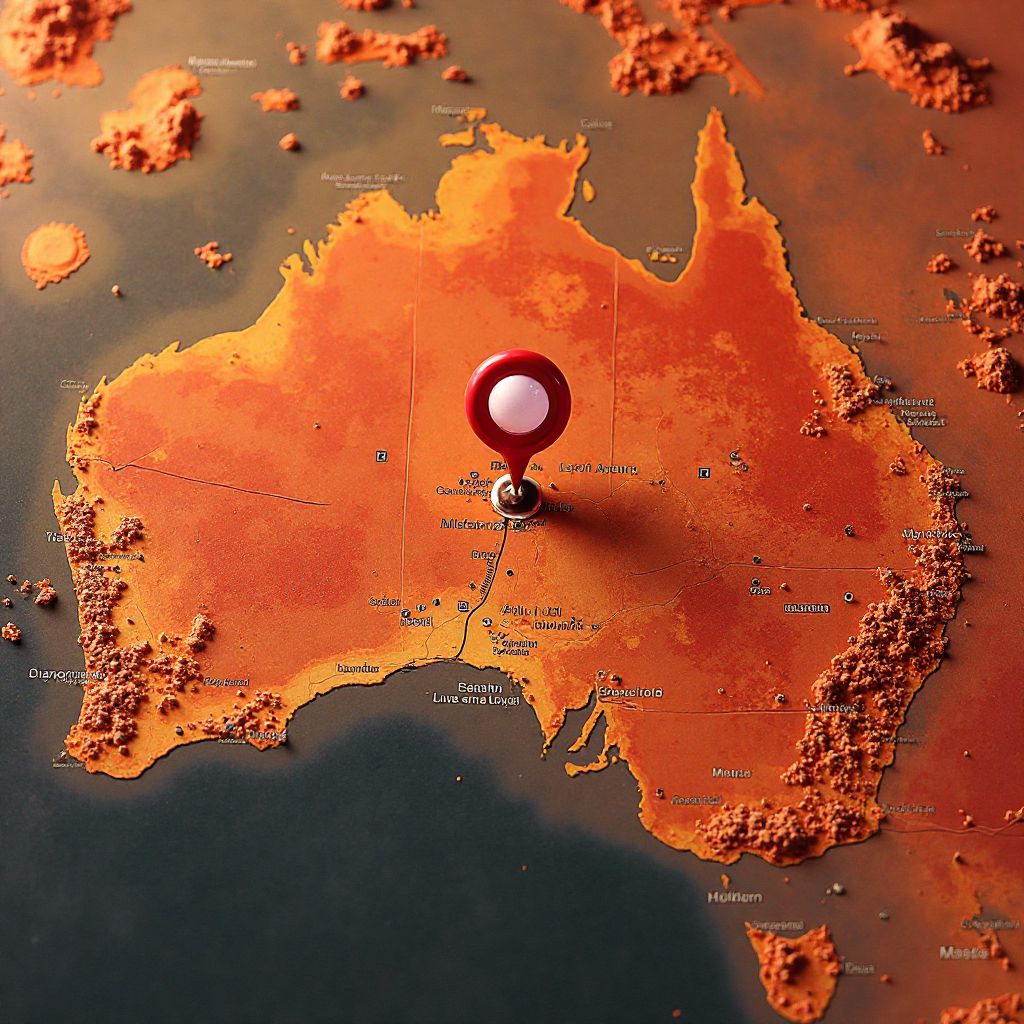 Map showing Outback Active Co. location in Alice Springs